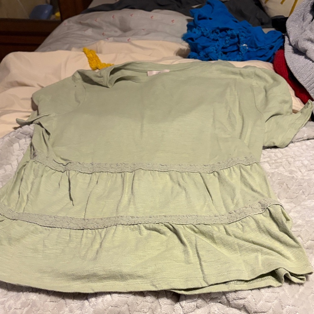 Light Green Tiered T-Shirt